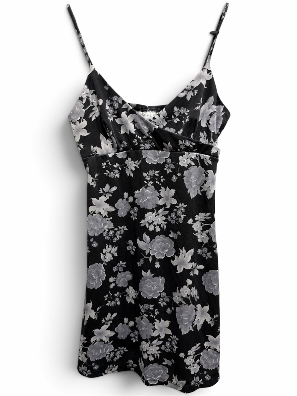 Vintage Y2K Charlotte Russe Floral Crossover Mini Dress M USA